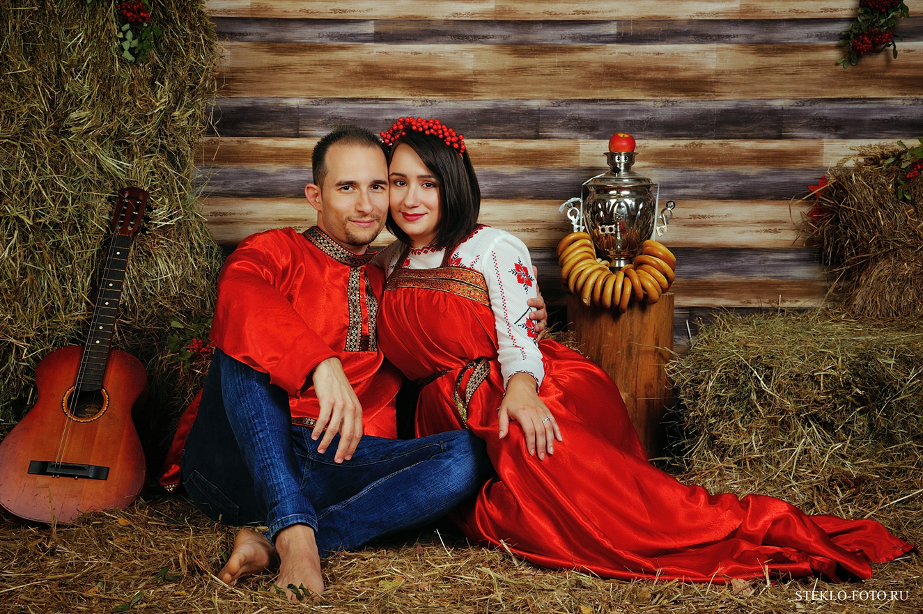 фотосессия для пары в русском стиле
