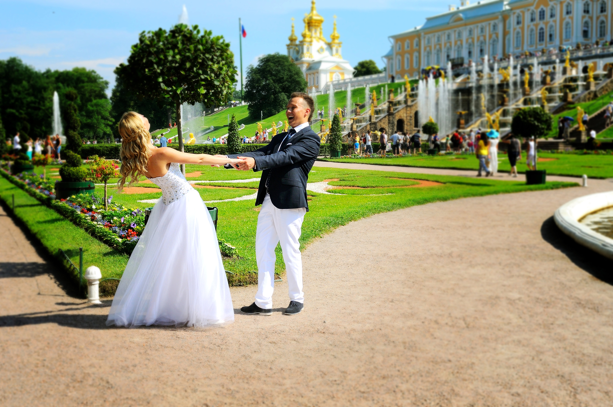 свадебная фотосессия в Петергофе